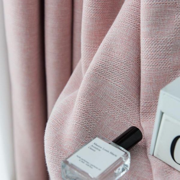 

curtain & drapes light luxury pink cotton and linen blackout curtains for living room thick modern minimalist nordic window bedroom1