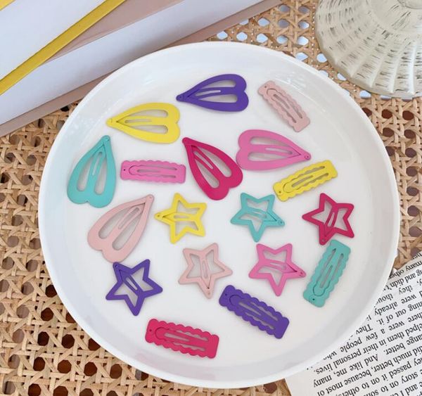 

04 girly heart hairpin candy color ice cream bangs clip jewelry word, Black;brown