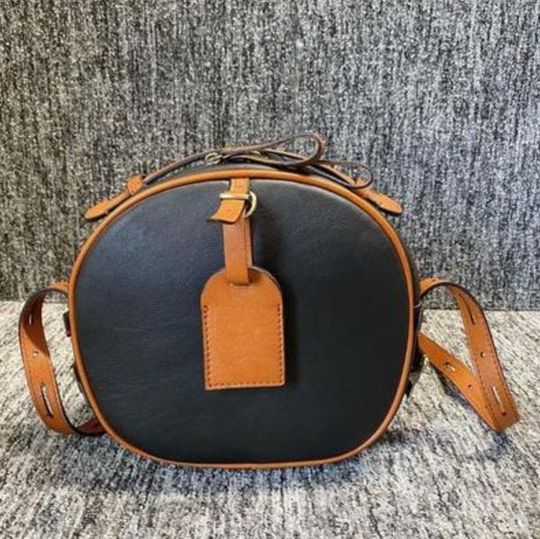 

boite chapeau bags brand design real leather brown mono color new type women cross body bag lady leather shouder purse with key and lock