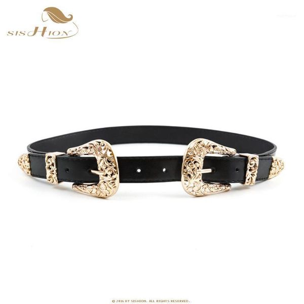

sishion black belts for women sp0164 2020 fashion vintage retro punk thin leather belt1, Black;brown