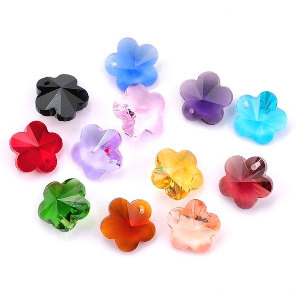 

14mm 28pcs/pack 6744 flower pendant austria crystal beads charms rhinestone for jewelry accessories earring making diy