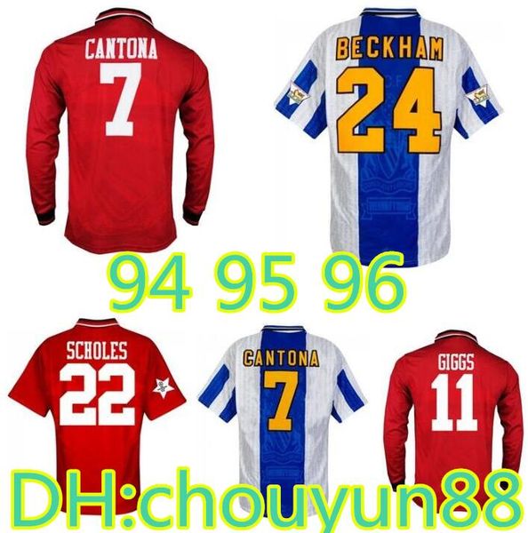 

1994 1995 1996 beckham scholole keane giggs ретро футбол джерси 94 95 96 ince irwin cole hughes vintage classic home 3-я футбол, Black;yellow