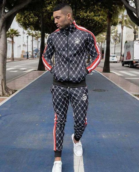 

brothers new men's sports leisure muscle fitness autumn pants cardigan two piece suit, Gray