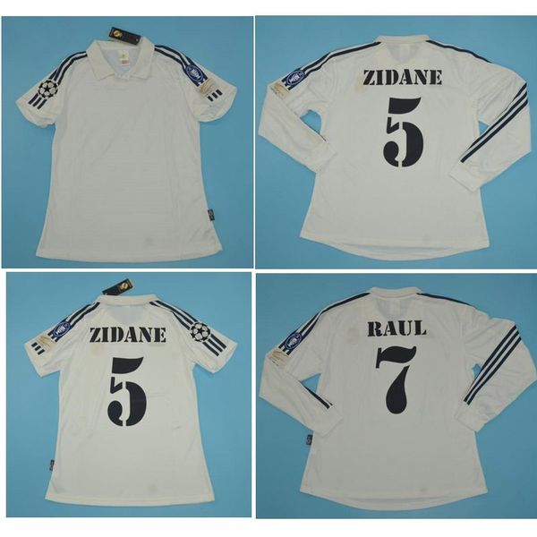 

2002 real madrid centenary retro jerseys zidane soccer jersey figo classical r.carlos football shirt raul maillot de foot, Black;yellow
