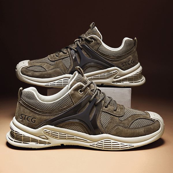 

2020 new korean fashion ins light sports leisure low lace up cold adhesive personalized thick soled men's shoes c1212, Black;white
