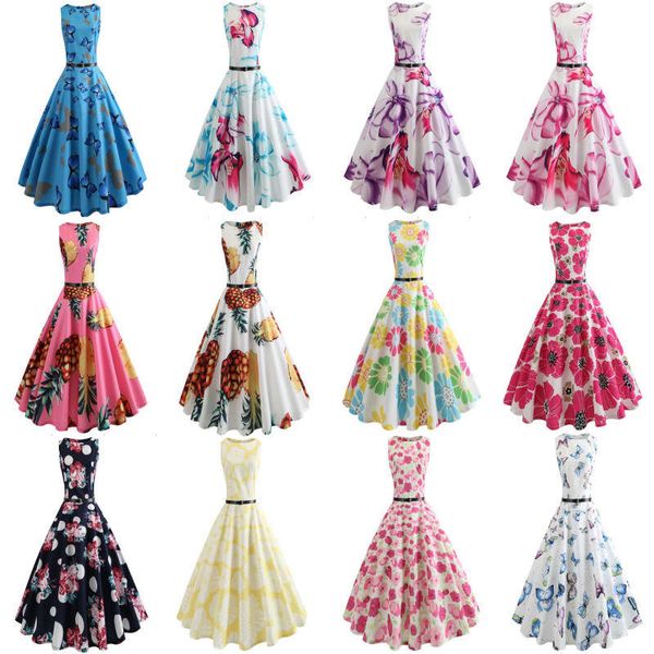 

hepburn style s50 waist closing skirt dress with belt 12 colors, Black;gray