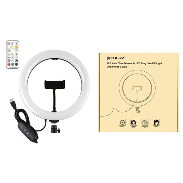 

curved tube 10.2 in 26cm horse race lamp 168 lamp beads rgbww two color temperature dimming led ring fill-in light