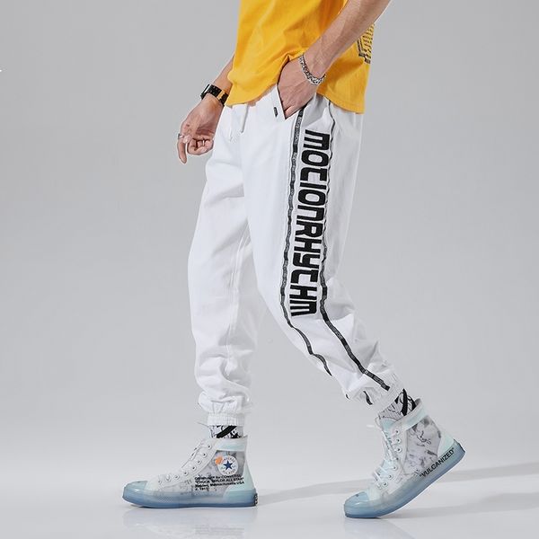 

2021 new men's joggers'hoodies loose track harem pants streetwear fashion street dance young cy8i dimh, White;black