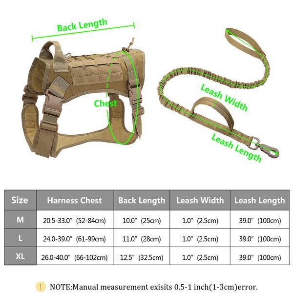 

tactical dog harness vest military k9 working dog clothes harness leash set molle dog vest for medium large dogs german sqcadt