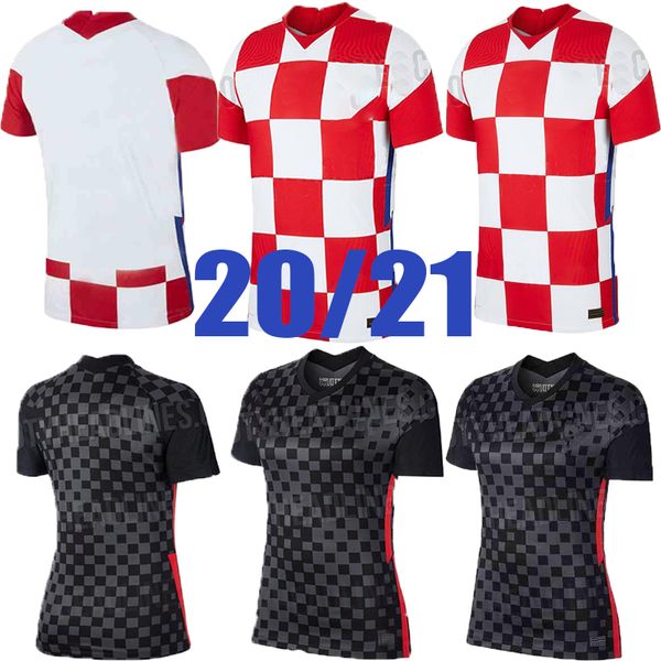 

20 21 croat soccer tiaes jerseys 10 modric mandzukic perisic kovacic rakitic brozovic srna 2020 2021 football shirt kalinic suker n. kovac, Black