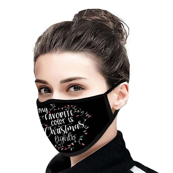 

women christmas face mask washable mouth fabric facial mask for protection reusable santa earloop mouth caps mascarillas wmteif