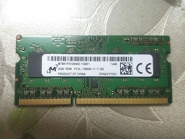 

rams micron ddr3 4gb 1rx8 pc3l-12800s memory lapram