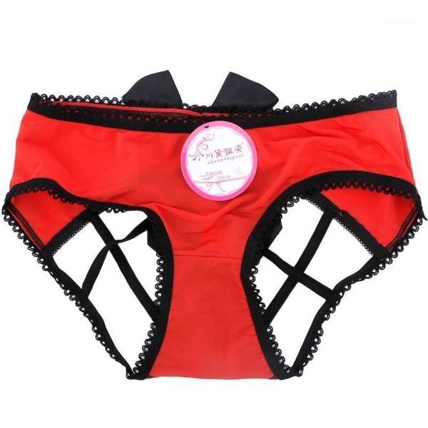 

open bubriefs women hollow out lace bandage g-string floral panties ladies crotchless thong1, Black;pink