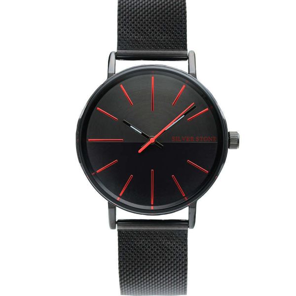 

milan simple tiktok leisure net belt fashion quartz men watch waterproof non mechanical watch, Slivery;brown