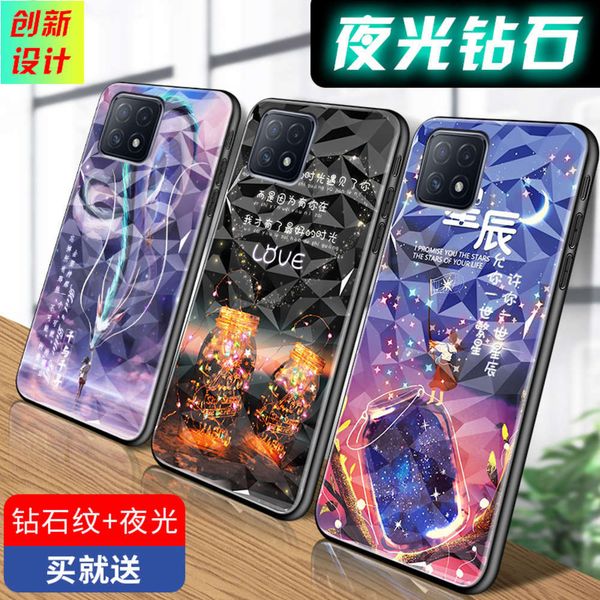 

qaoppo reno4se mobile phone shell luminous brick and stone reno4se tiktok soft edge 5g anti falling protective sleeve, tide net red malvfr