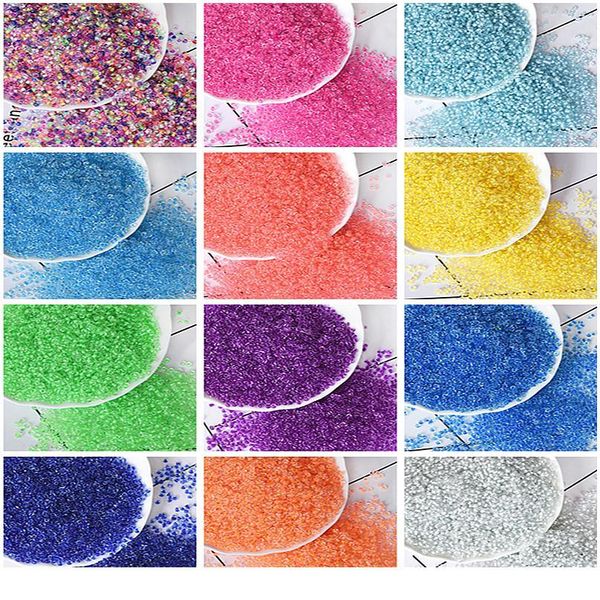 

colored czech diy handmade glass beads, children's bracelets, necklace accessories 3 mm * 500 pieces / 2 mm * 100 sqcoji