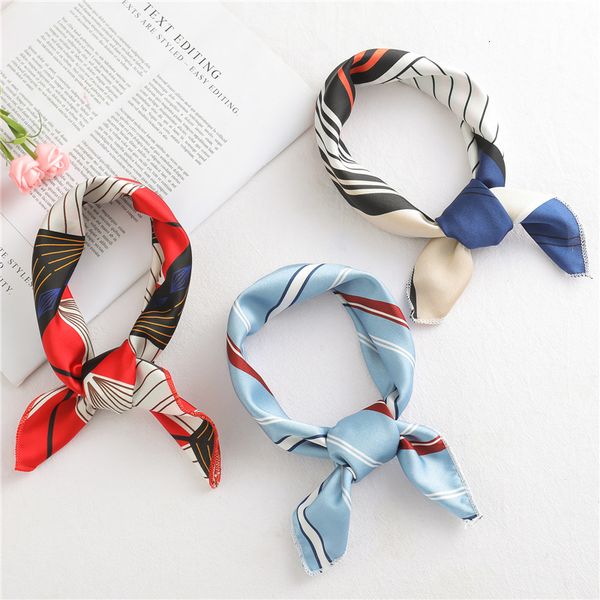 

head elegant women silk wholesale neck new satin designer skinny retro hair tie band small fashion square scarf 87 color