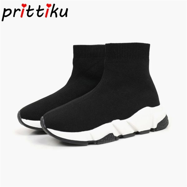 

girls boys high mesh sock sneakers toddler/little/big kid casual fashion trainers children school slip-on brand shoes y201028
