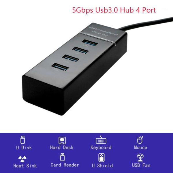 

hubs high speed 5gbps 4 port usb 3.0 hub splitter cable otg adapter for windows xp/ vista 7 8 10 mac lappc with usb3.0 adapte1
