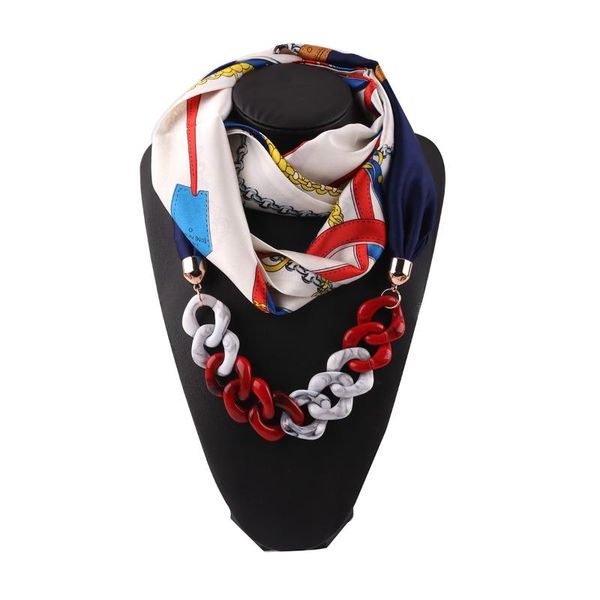 

european american fashion silk scarf pendant necklace decoration ring scarf national scarves foulard femme accessories, Blue;gray