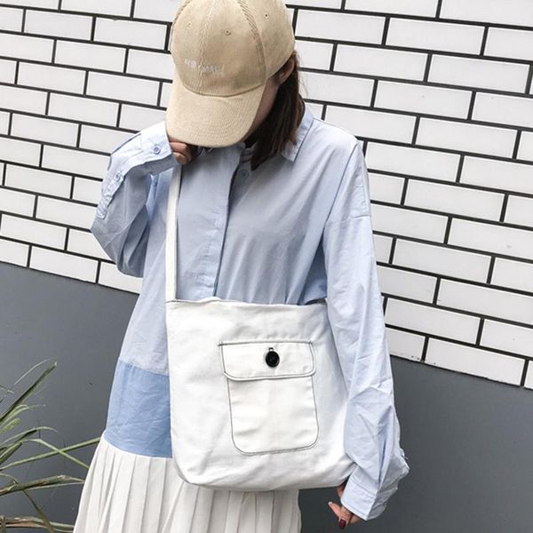 

cross body fashion women canvas shoulder bag casual wild crossbody handbag large-capacity travel shopping tote bolsa sipmle soulder