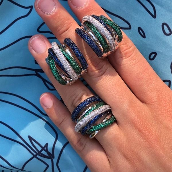 

godki luxury twist braided multicolor full mirco pink cubic zirconia setting european wedding hoop earring fashion jewelry set 201222, Slivery;crystal