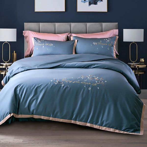 

100% cotton duvet cover set super soft & comfortable bedding set with zipper  size 200x230cm