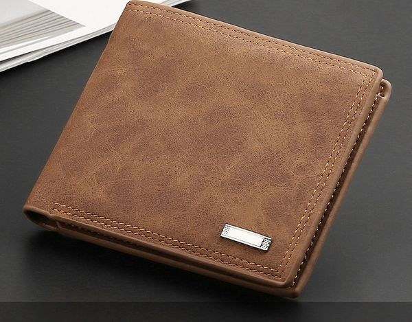 

hbp wallets men short wallet leather black wallets purse style purse wallet card holders with gift box 02, Red;black