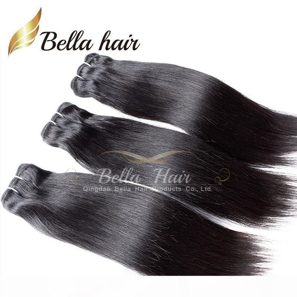 

bella hair 5pcs lot hair extensions brazilian hair weave weft natural color grade 9a silky straight dyeable bleachable ing, Black