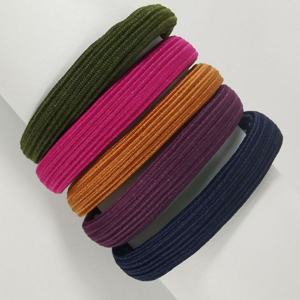 

2020 new 30pcs classic fashion l symbol elastic hair rope 5 colors hair ties printed v luxury rubber bands suit bracelets hair band vip gift, Pink