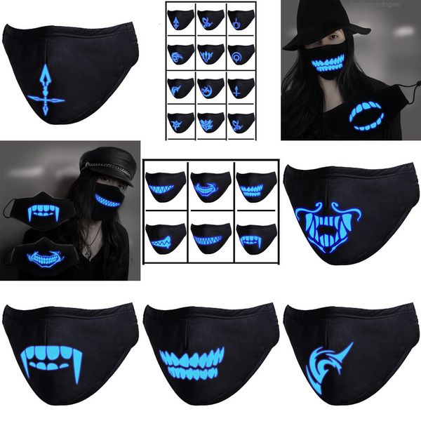 

luminous dustproof mask peripheral seven-color network anime discoloration breathable anti-fog pm2.5