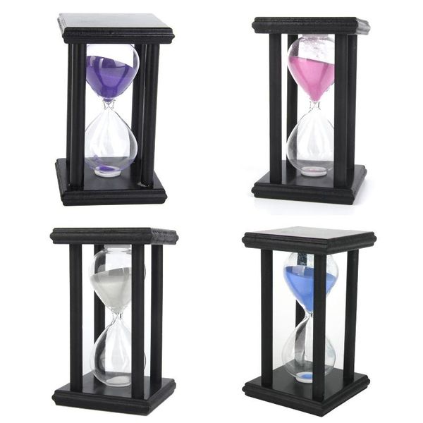 

other clocks & accessories wooden hourgl decorated gift (white, 30 min)
