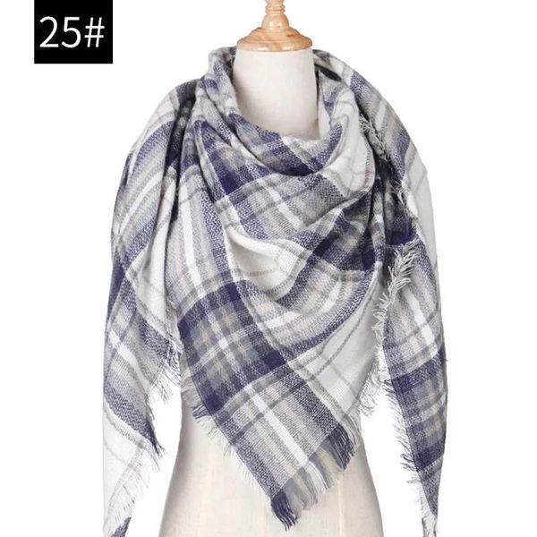 

2019 new spring winter women scarf plaid warm cashmere scarves headband shawls and pashmina lady bandana wraps wmtbww bdesybag, Blue;gray