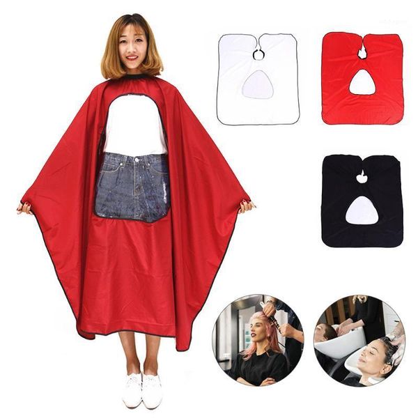 

aprons 1pc black professional hairdressing barber cape apron hair cutting gown waterproof haircut perm shawl $1