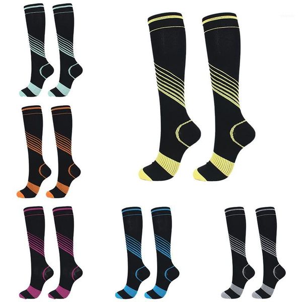 

sports socks compression for varicose veins women men leg relief pain knee high stockings1, Black