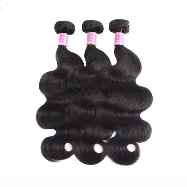 

north korea human hair extensions body wave braiding hair 9a grade unprocessed virgin hair 4 bundles 400g lot natural color, Black