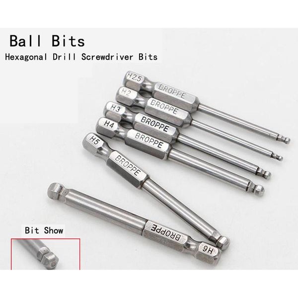 

s2 alloy steel power electric drill bits screwdriver ball bits 65-150mm hex wrench jlltor home003