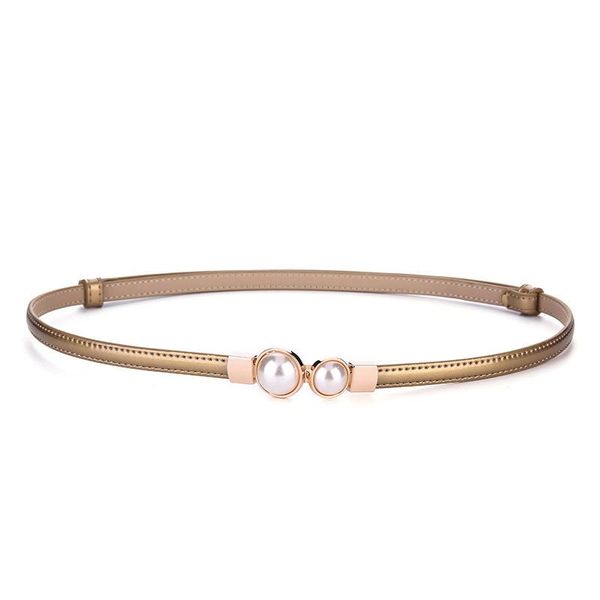 

мода бренда натуральная кожа леди пояса золотой металл hasp жемчужная пряжка красные патентные ремни для женщин тонкое поясное платье wmtdvv, Black;brown