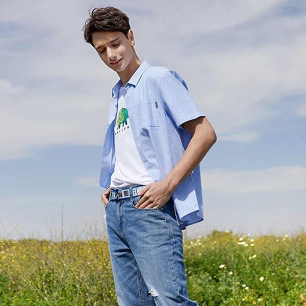 

2020 summer new short sleeve shirt men solid letters lapel shirts man trend casual clothes drop shipping, White;black
