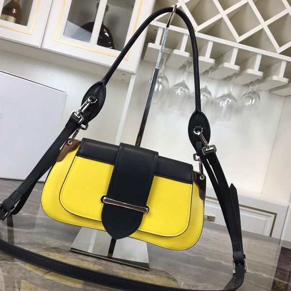 

luxurys designers bags fashion women's handbag shoulder bag lady crossbody bag leather cover metal yellow color fashion handbag