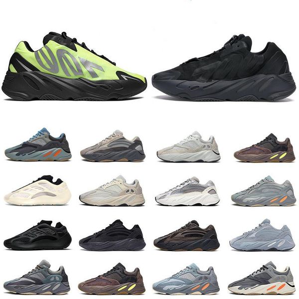 

2020 mens running shoes women trainers kanye 700 reflective triple black orange phosphor magnet azael wave runner men fashion sport sneakers