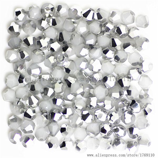 

isywaka solid white silver color 100pcs 4mm crystal beads bicone stone jewelry findings tassel lariat earring glass quartz jllhov
