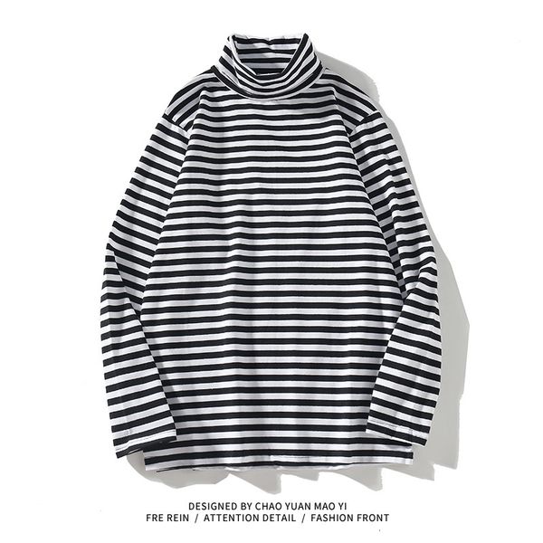 

2021 new autumn spring fashion oversized male tshirt parts long sleeve the neck t-shirt for man t ztew, White;black