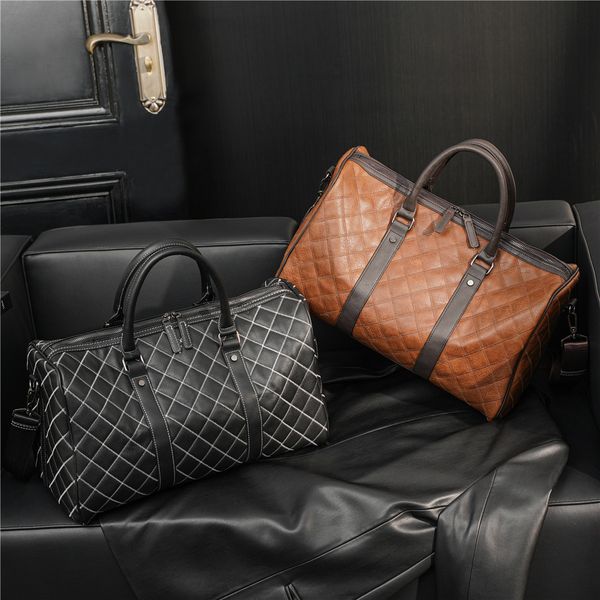 

women men fashion leather large duffle travel bag organizer sports gym bags outdoor shoulder crossbody bag weekend handbags