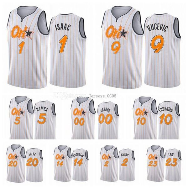 

orlando magic men women abc kid jonathan isaac evan fournier nikola vucevic 2020/21 swingman city basketball jersey new uniform, Black;red