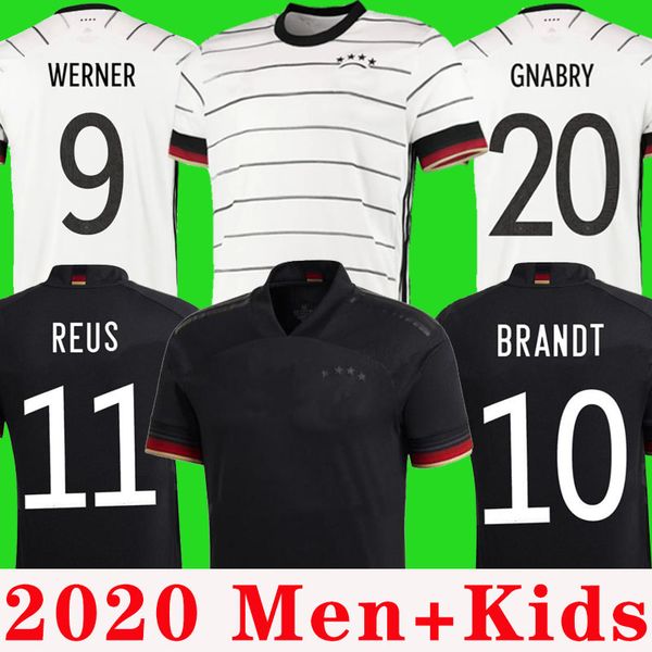 

германия футбол джерси евро 20 21 gnabry reus werner muller kroos hummels gotze 2020 2021 футбольная рубашка мужчины + детский комплект униф, Black;yellow