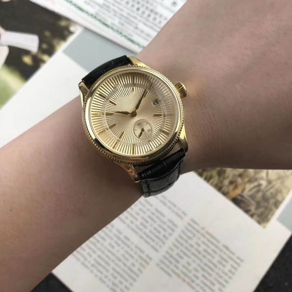 

new spot quick selling popular wechat men's leisure day sg'h'h watch factory direct sales, Slivery;brown