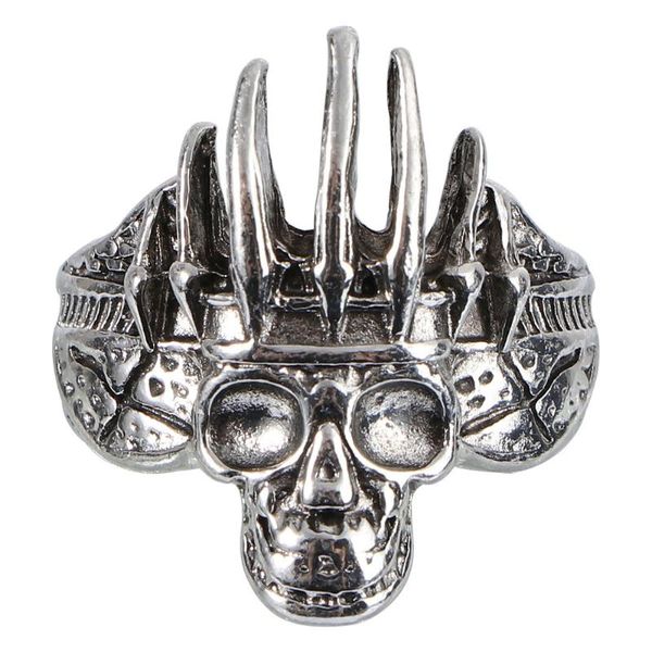 

1pc skull design ring creative interesting durable funny finger ring jewelry alloy for women adults men, Golden;silver