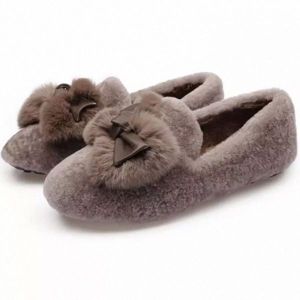 

winter women shoes warm snow boots lady plush ankle boots plus size furry rabbit fur cotton botas mujer non-slip flat shoe #al6u