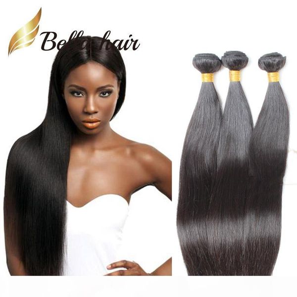 

3 bundles 9a 10~24inch human hair natural color unprocessed brazilian malaysian indian peruvian straight hair extensions ing, Black